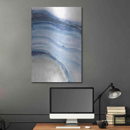 Luxe Metal Art 'Watercolor Geode IV' by Chris Paschke, Metal Wall Art,24x36