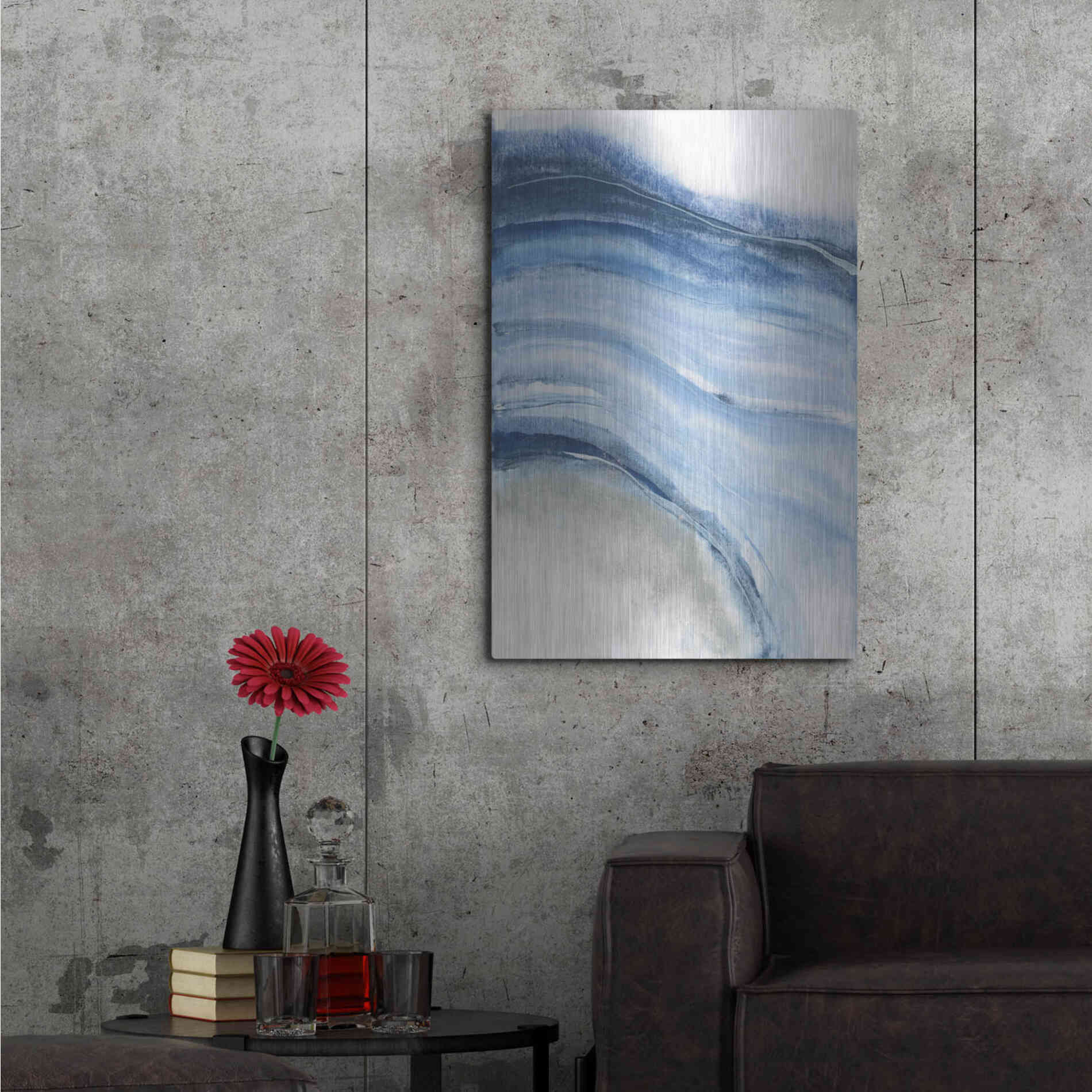 Luxe Metal Art 'Watercolor Geode IV' by Chris Paschke, Metal Wall Art,24x36