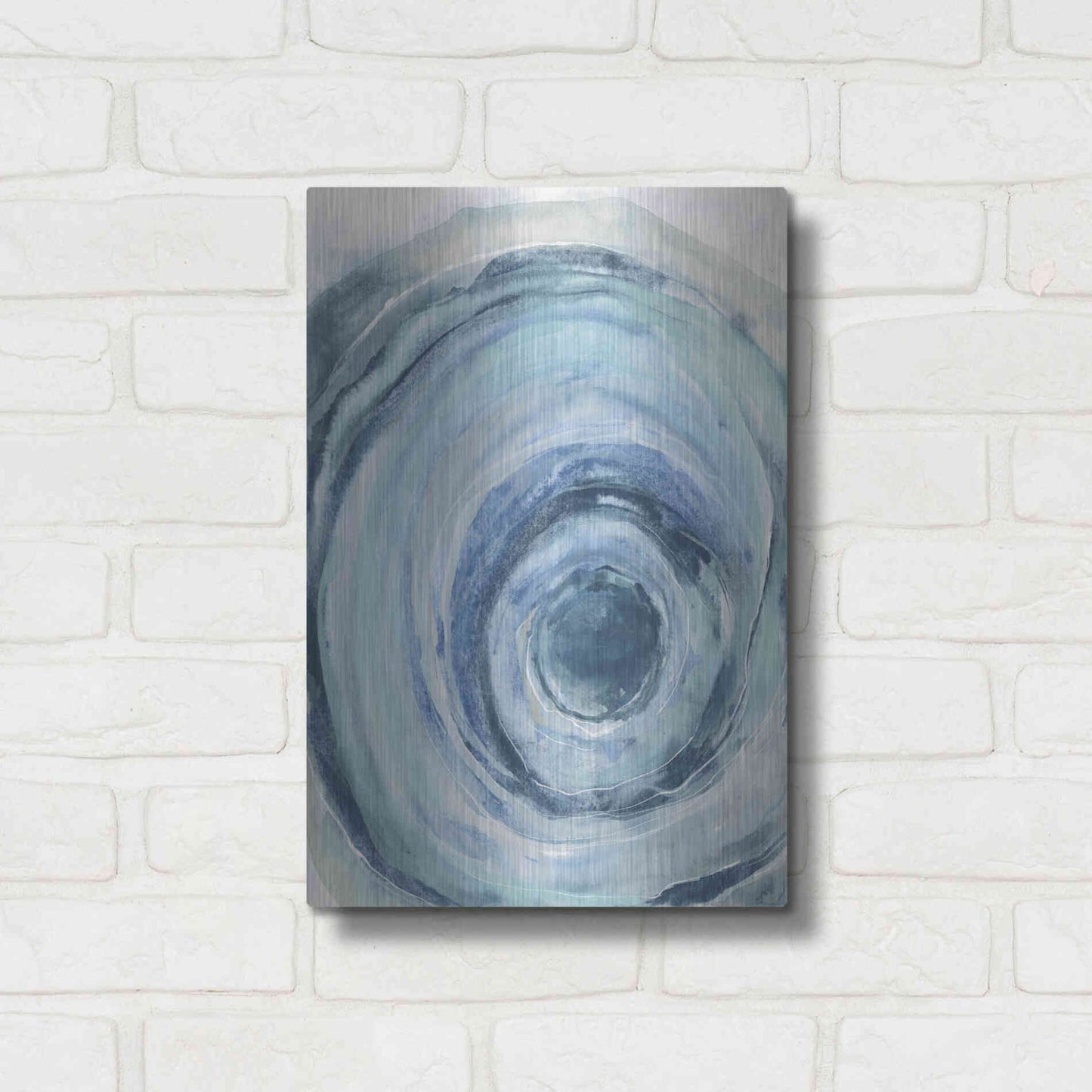 Luxe Metal Art 'Watercolor Geode IX' by Chris Paschke, Metal Wall Art,12x16