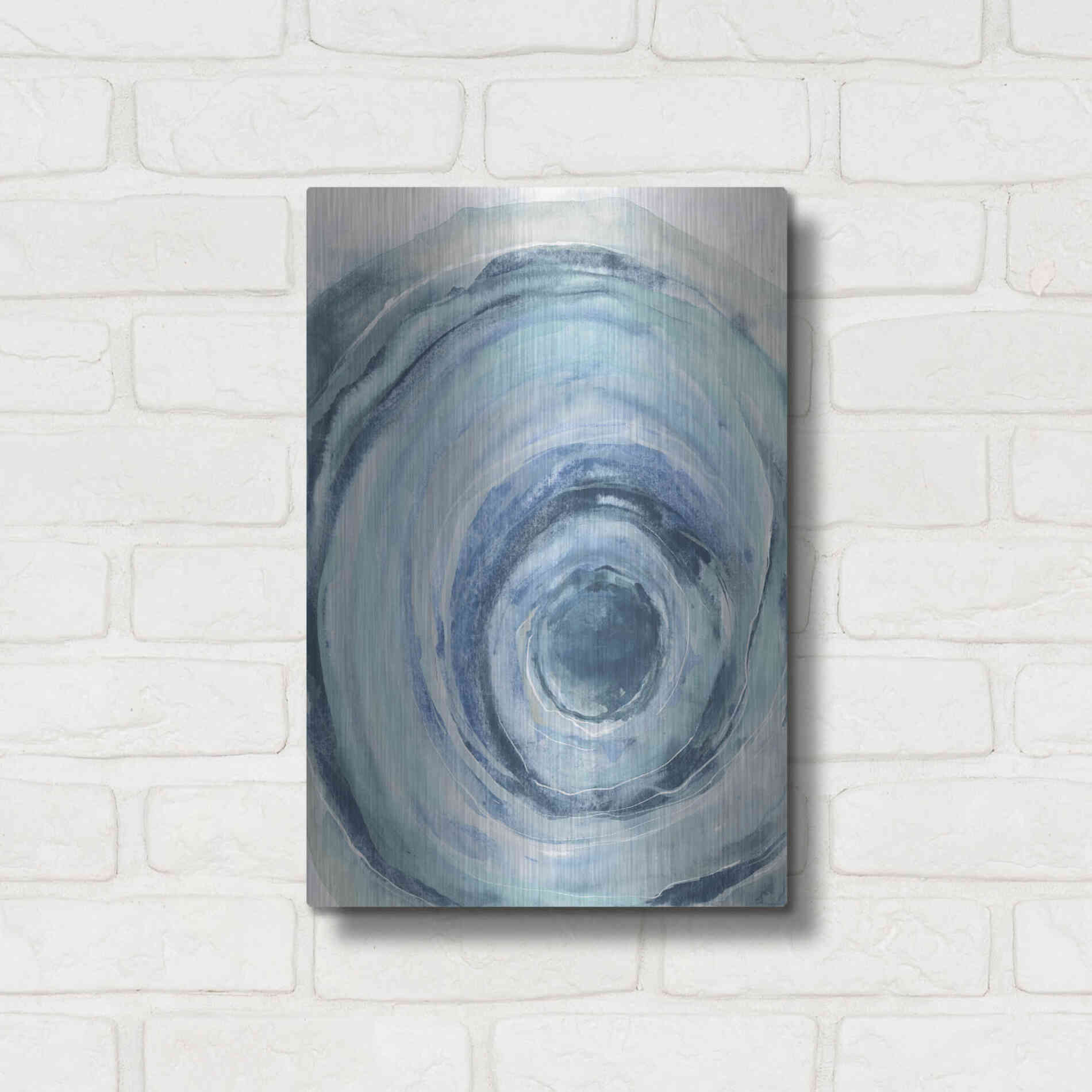 Luxe Metal Art 'Watercolor Geode IX' by Chris Paschke, Metal Wall Art,12x16