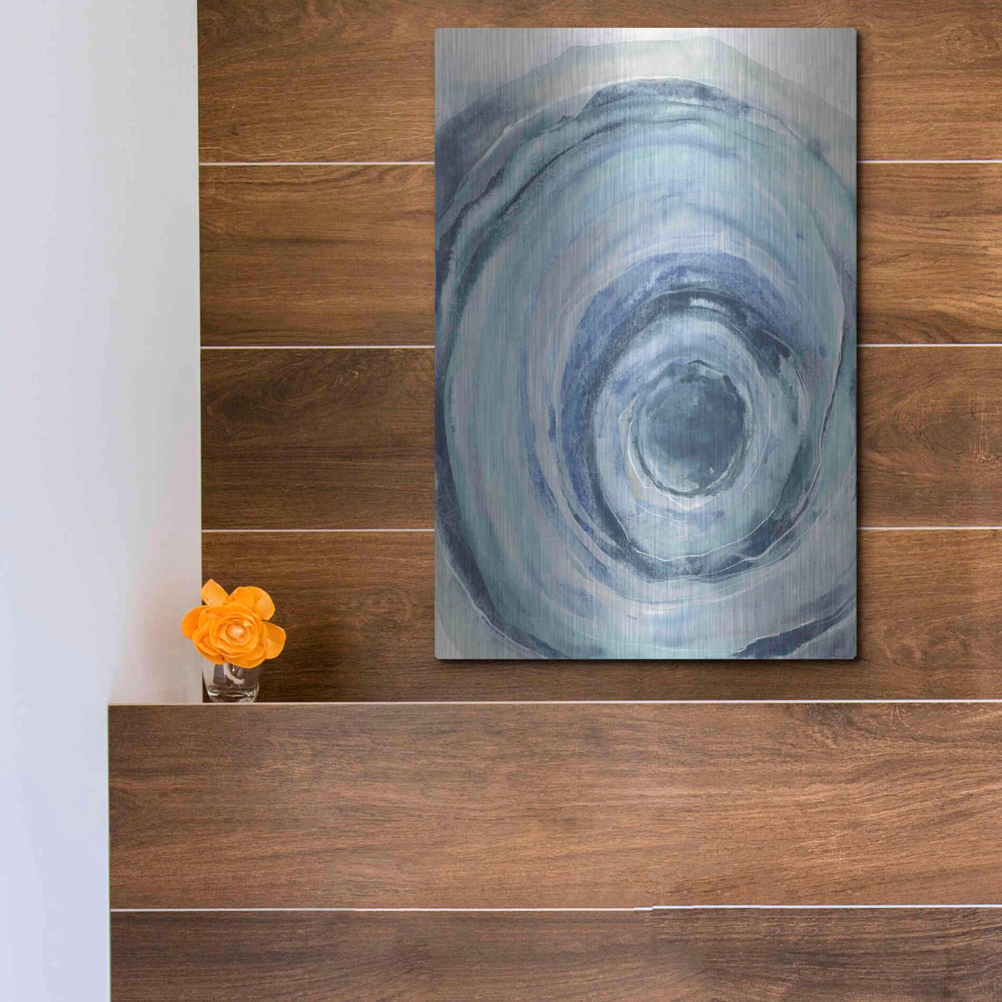 Luxe Metal Art 'Watercolor Geode IX' by Chris Paschke, Metal Wall Art,12x16