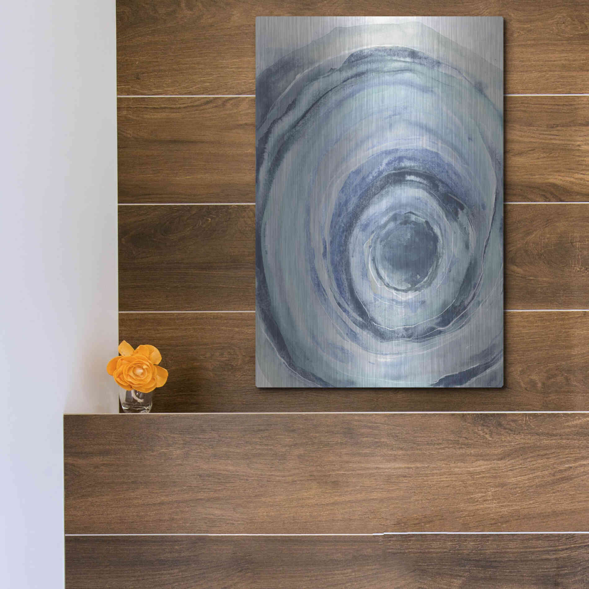 Luxe Metal Art 'Watercolor Geode IX' by Chris Paschke, Metal Wall Art,12x16