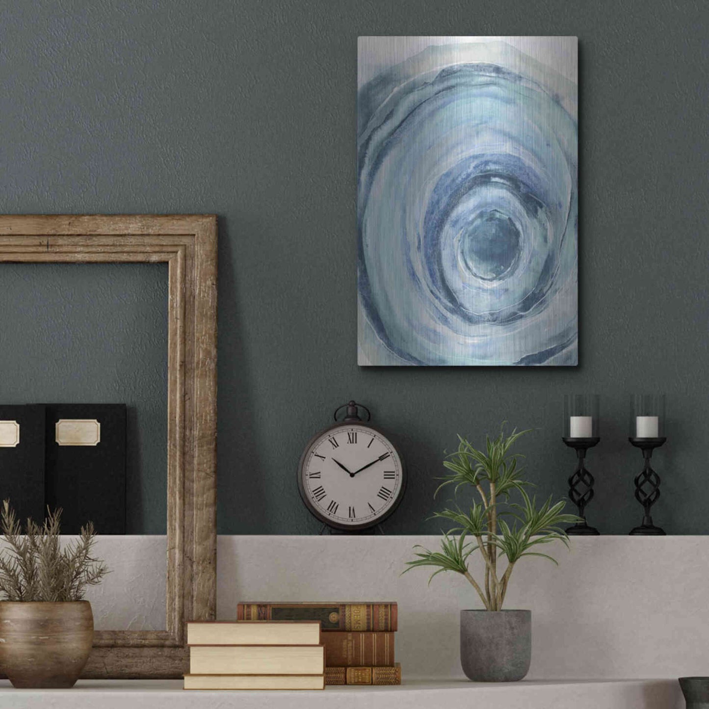Luxe Metal Art 'Watercolor Geode IX' by Chris Paschke, Metal Wall Art,12x16