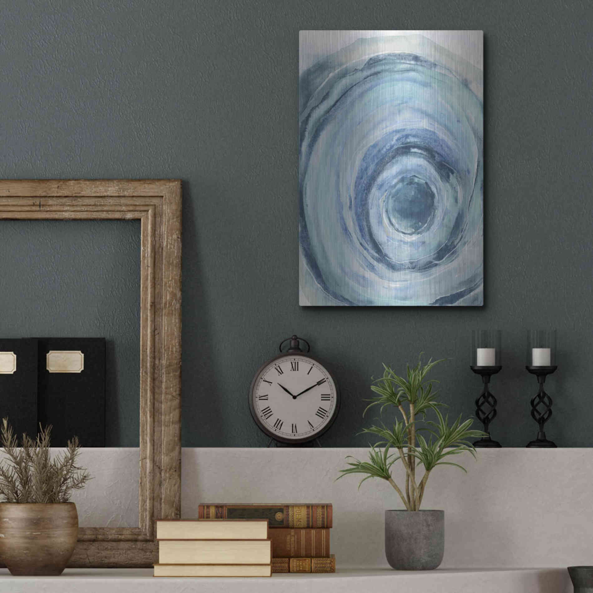 Luxe Metal Art 'Watercolor Geode IX' by Chris Paschke, Metal Wall Art,12x16