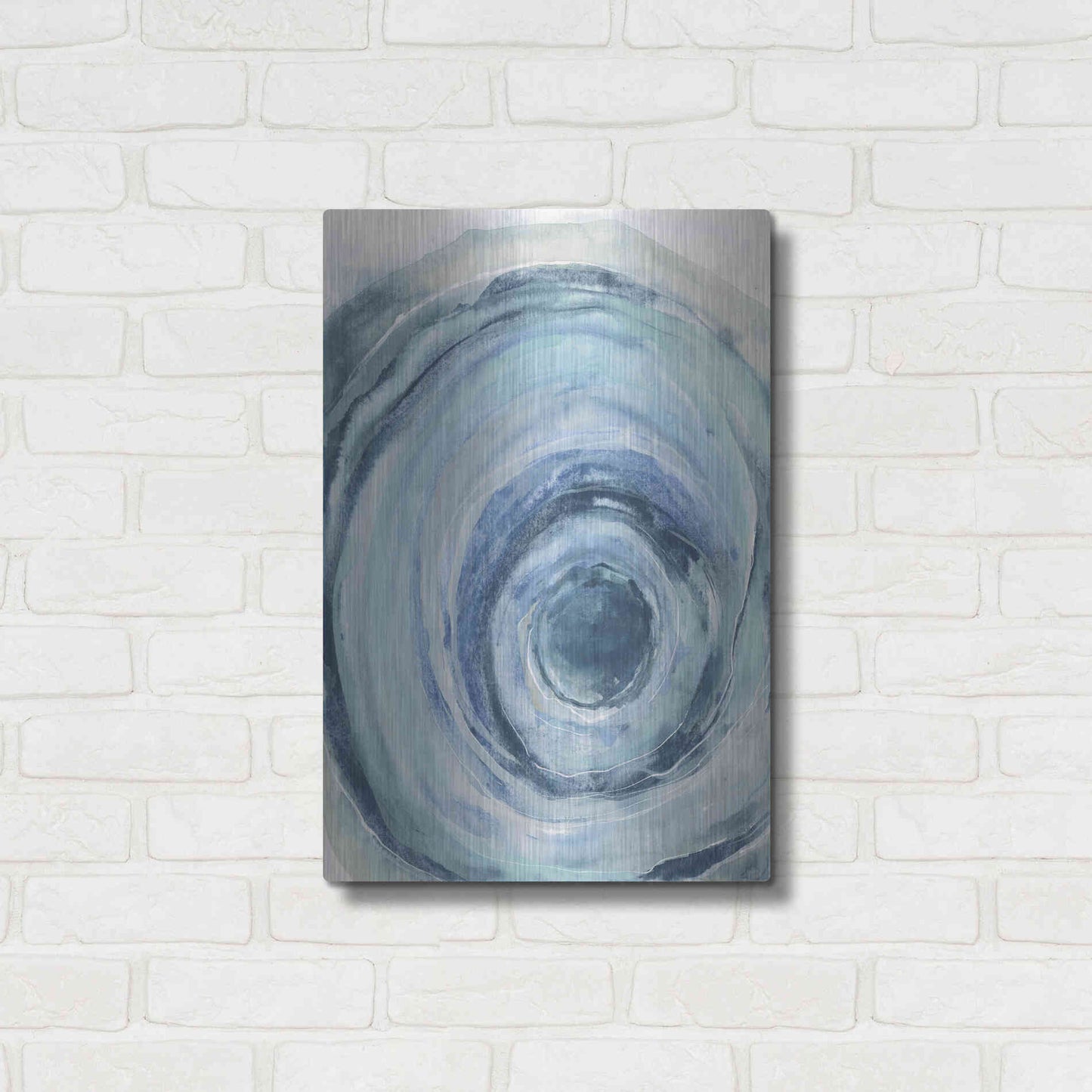 Luxe Metal Art 'Watercolor Geode IX' by Chris Paschke, Metal Wall Art,16x24