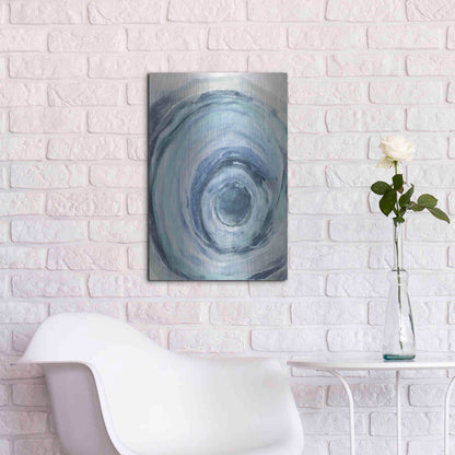 Luxe Metal Art 'Watercolor Geode IX' by Chris Paschke, Metal Wall Art,16x24