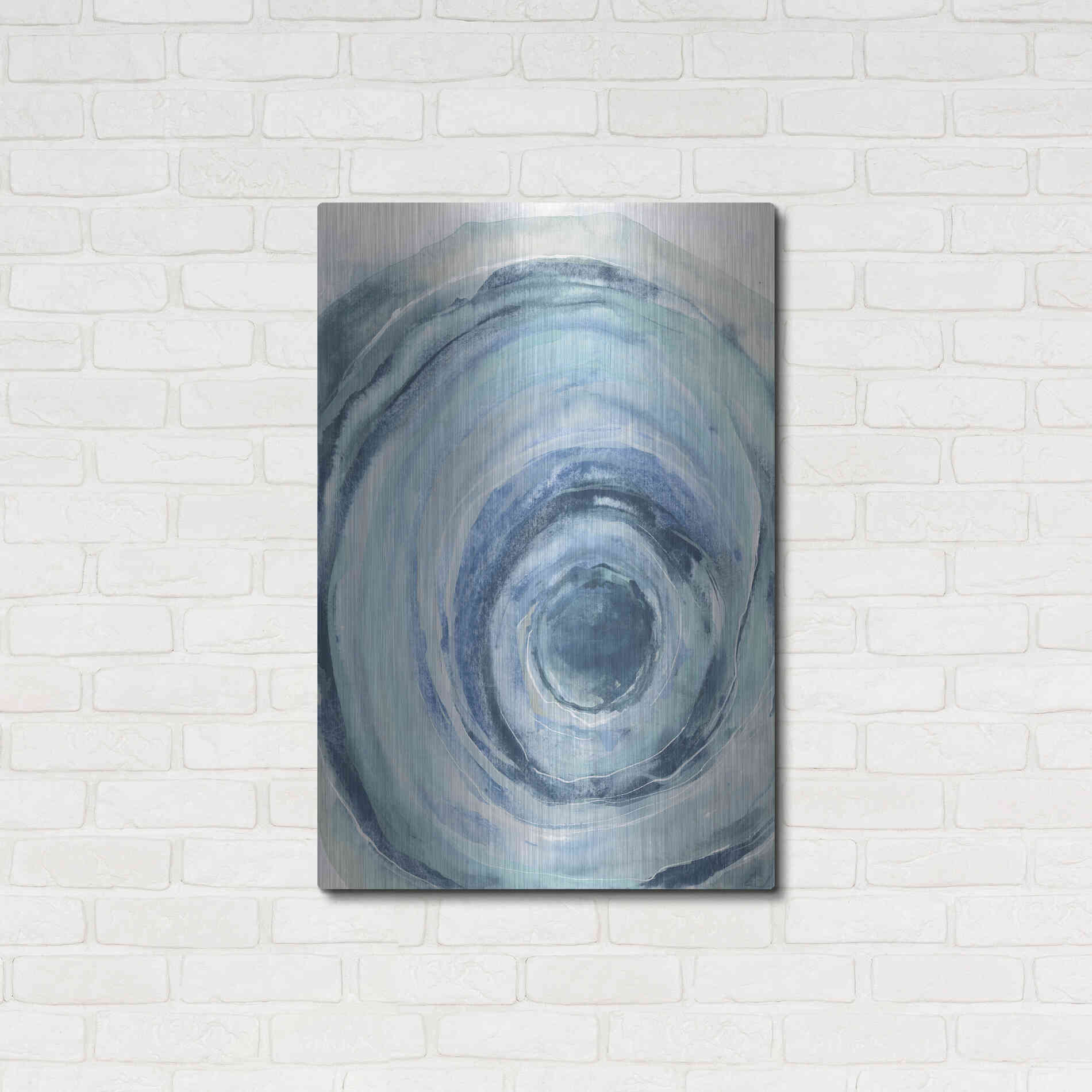 Luxe Metal Art 'Watercolor Geode IX' by Chris Paschke, Metal Wall Art,24x36