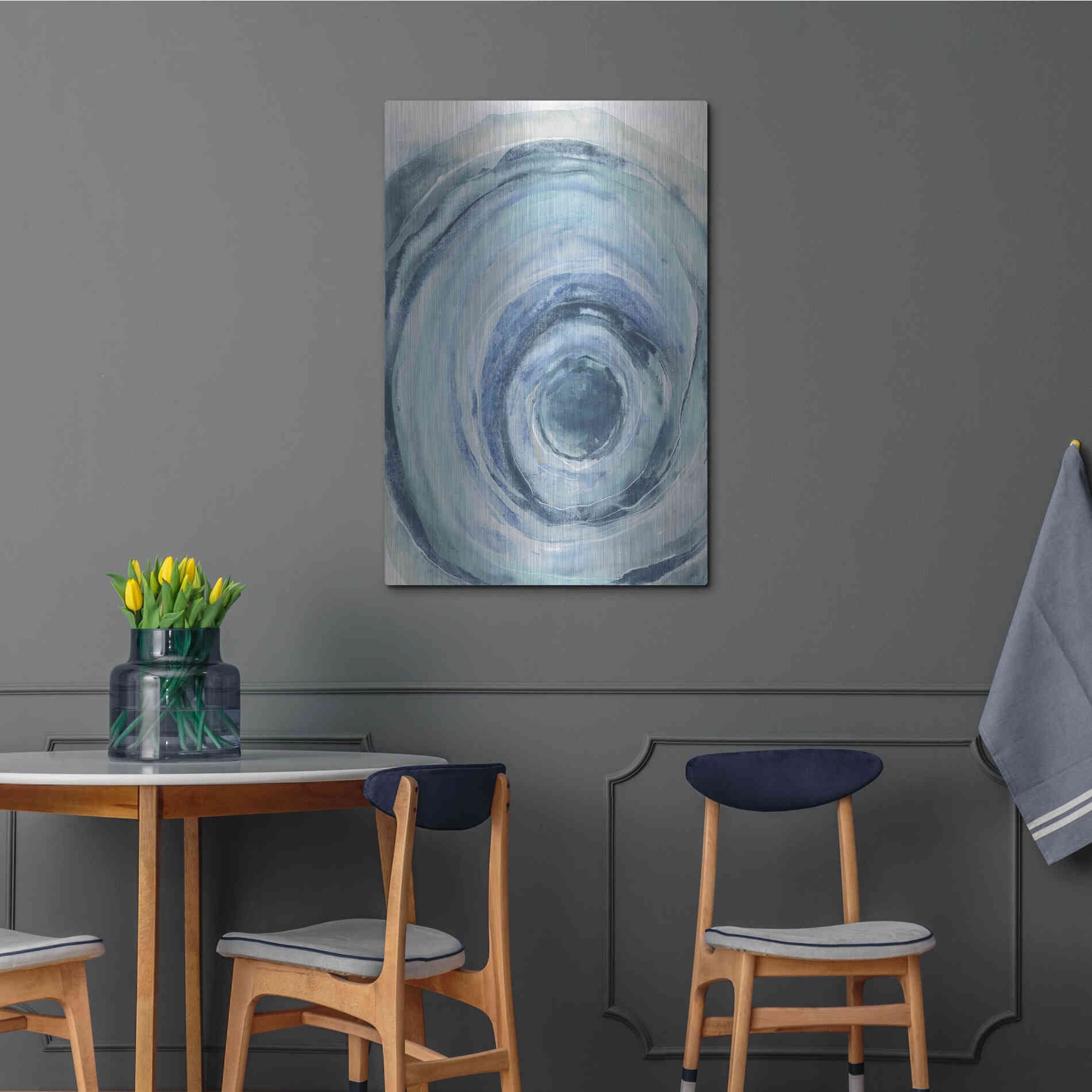 Luxe Metal Art 'Watercolor Geode IX' by Chris Paschke, Metal Wall Art,24x36