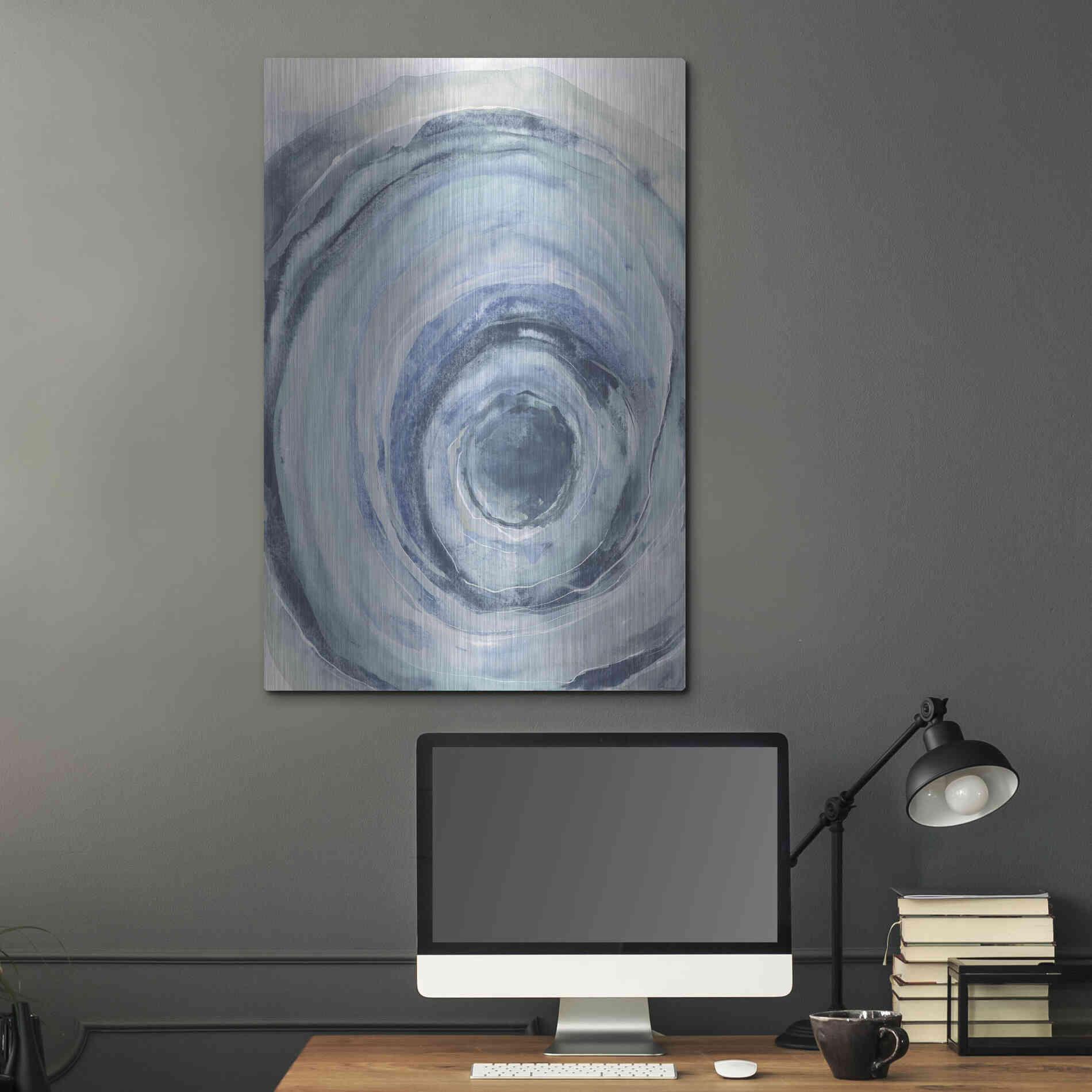 Luxe Metal Art 'Watercolor Geode IX' by Chris Paschke, Metal Wall Art,24x36