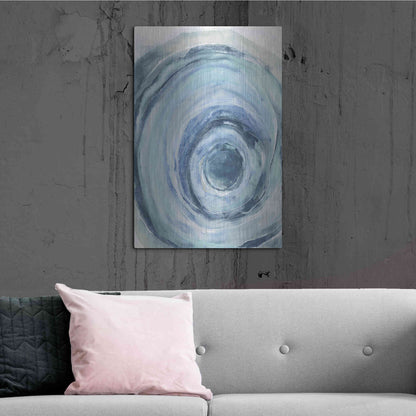 Luxe Metal Art 'Watercolor Geode IX' by Chris Paschke, Metal Wall Art,24x36