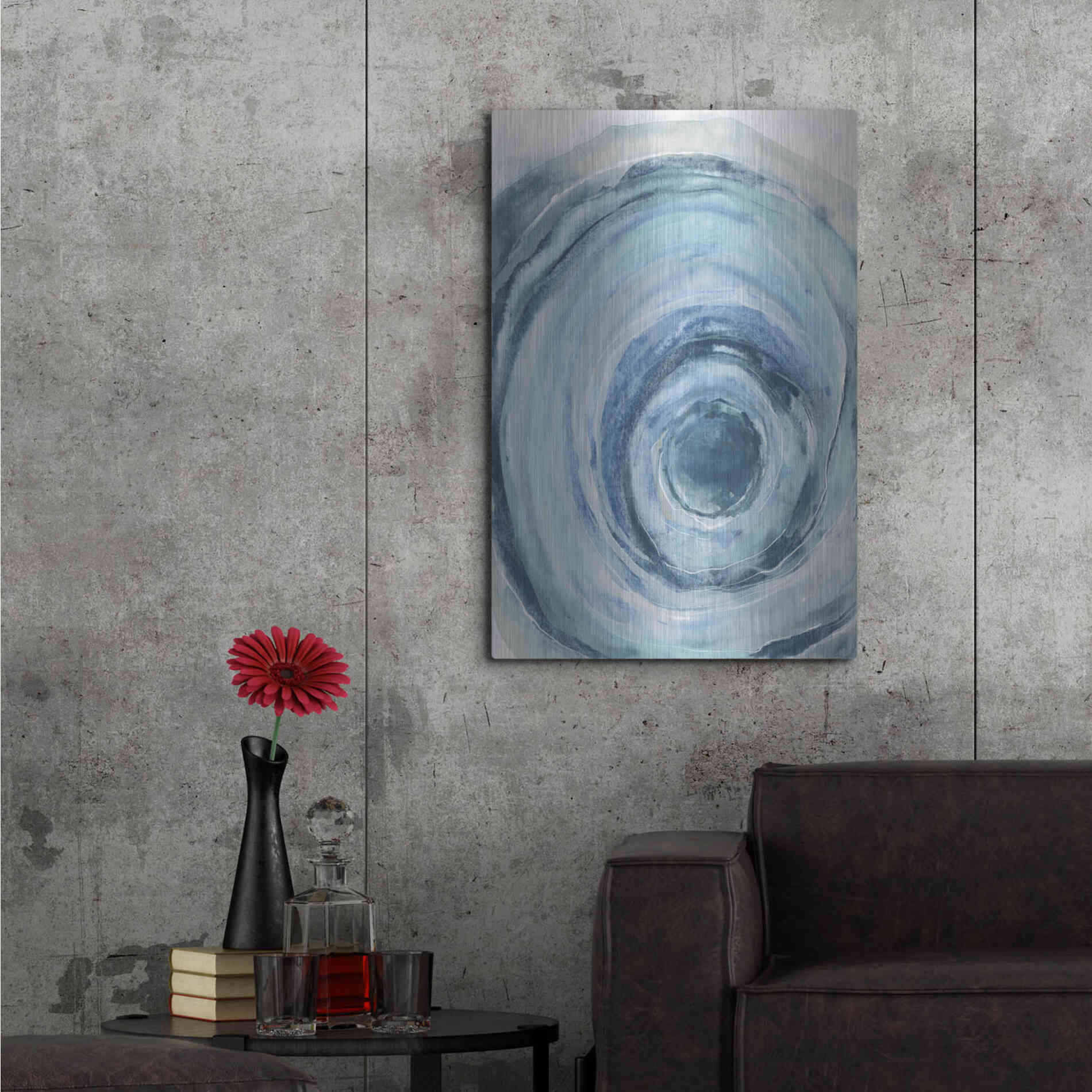 Luxe Metal Art 'Watercolor Geode IX' by Chris Paschke, Metal Wall Art,24x36
