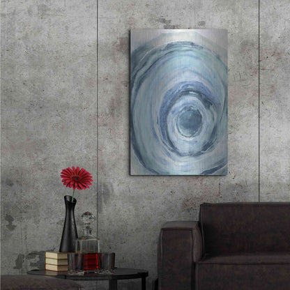 Luxe Metal Art 'Watercolor Geode IX' by Chris Paschke, Metal Wall Art,24x36