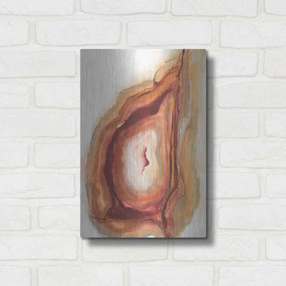 Luxe Metal Art 'Watercolor Geode V' by Chris Paschke, Metal Wall Art,12x16