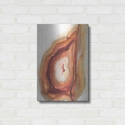 Luxe Metal Art 'Watercolor Geode V' by Chris Paschke, Metal Wall Art,16x24