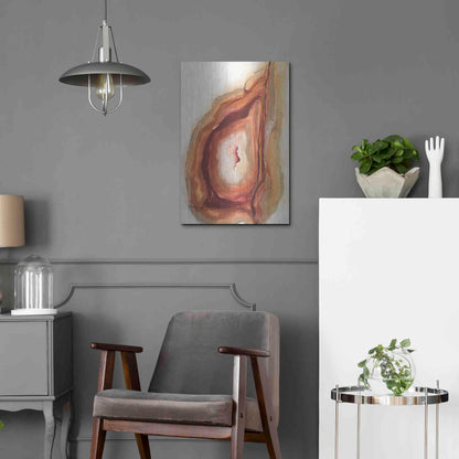 Luxe Metal Art 'Watercolor Geode V' by Chris Paschke, Metal Wall Art,16x24