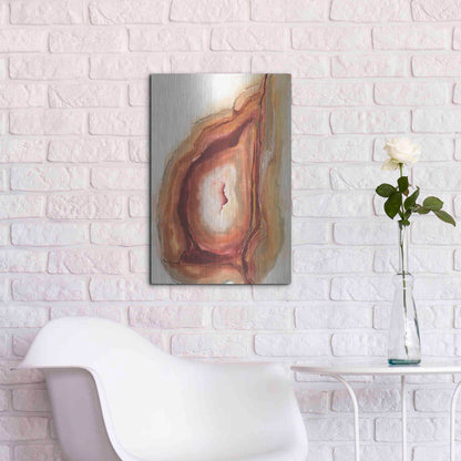 Luxe Metal Art 'Watercolor Geode V' by Chris Paschke, Metal Wall Art,16x24