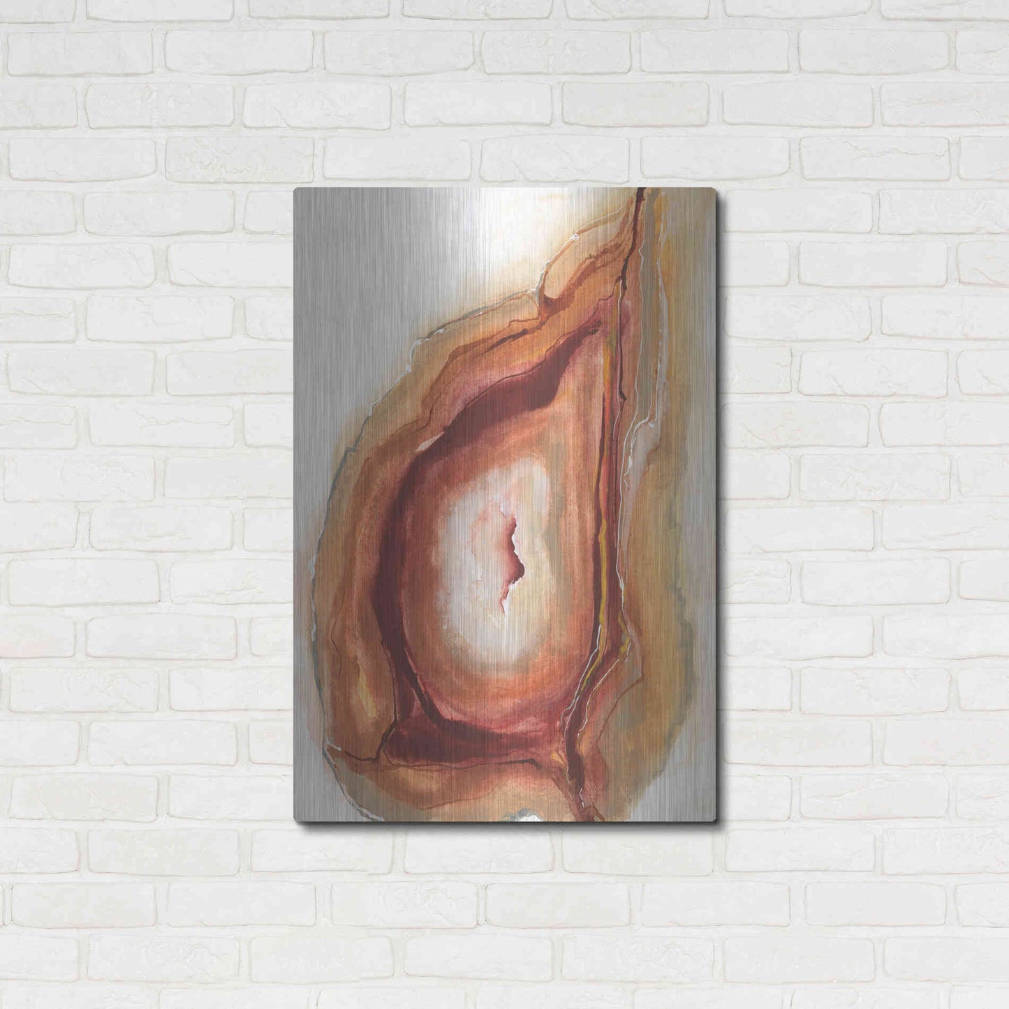 Luxe Metal Art 'Watercolor Geode V' by Chris Paschke, Metal Wall Art,24x36