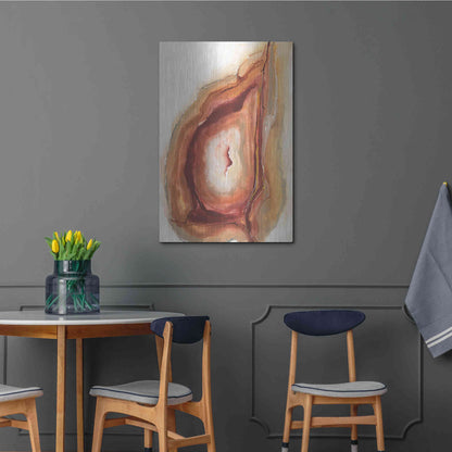 Luxe Metal Art 'Watercolor Geode V' by Chris Paschke, Metal Wall Art,24x36