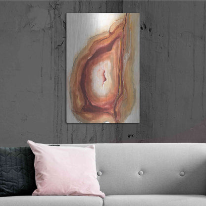 Luxe Metal Art 'Watercolor Geode V' by Chris Paschke, Metal Wall Art,24x36