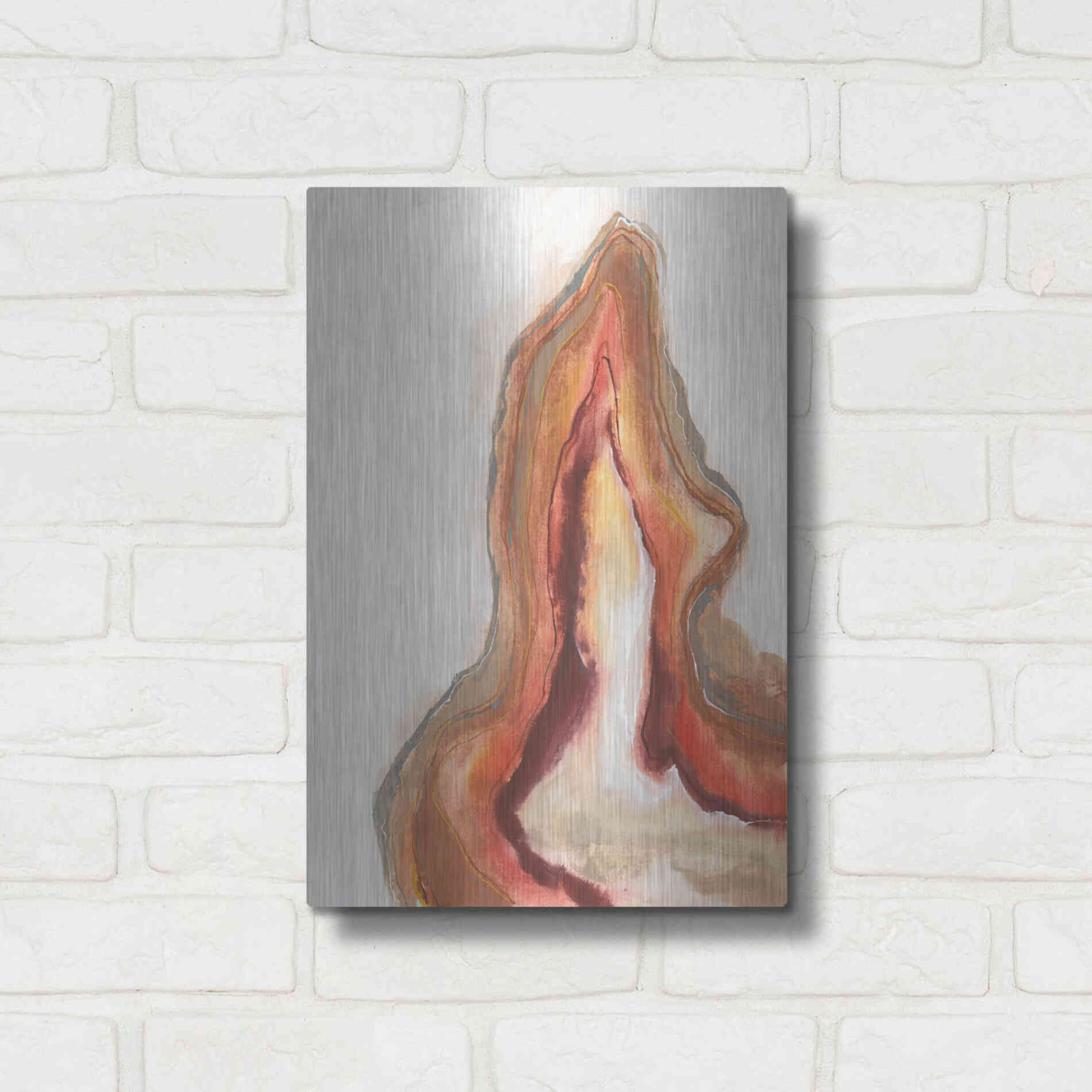 Luxe Metal Art 'Watercolor Geode VI' by Chris Paschke, Metal Wall Art,12x16