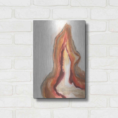 Luxe Metal Art 'Watercolor Geode VI' by Chris Paschke, Metal Wall Art,12x16