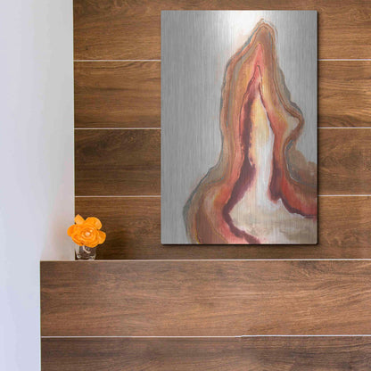 Luxe Metal Art 'Watercolor Geode VI' by Chris Paschke, Metal Wall Art,12x16