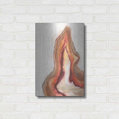 Luxe Metal Art 'Watercolor Geode VI' by Chris Paschke, Metal Wall Art,16x24
