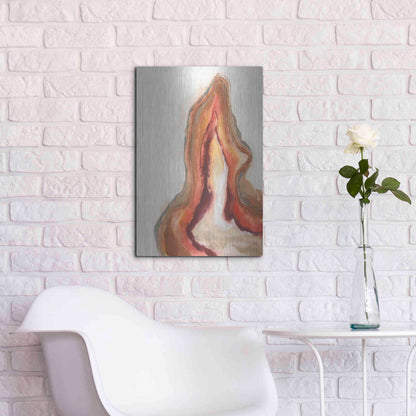 Luxe Metal Art 'Watercolor Geode VI' by Chris Paschke, Metal Wall Art,16x24