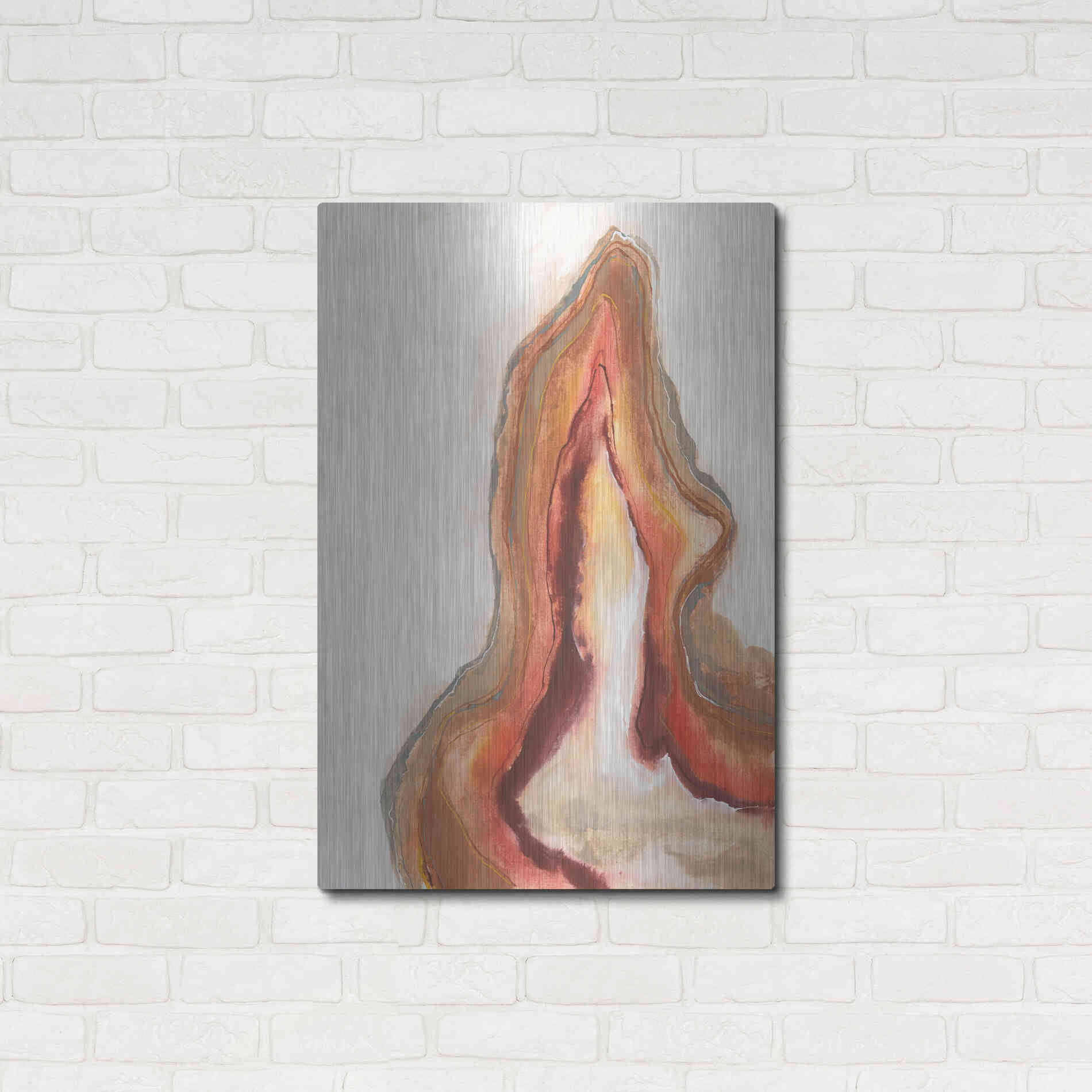 Luxe Metal Art 'Watercolor Geode VI' by Chris Paschke, Metal Wall Art,24x36
