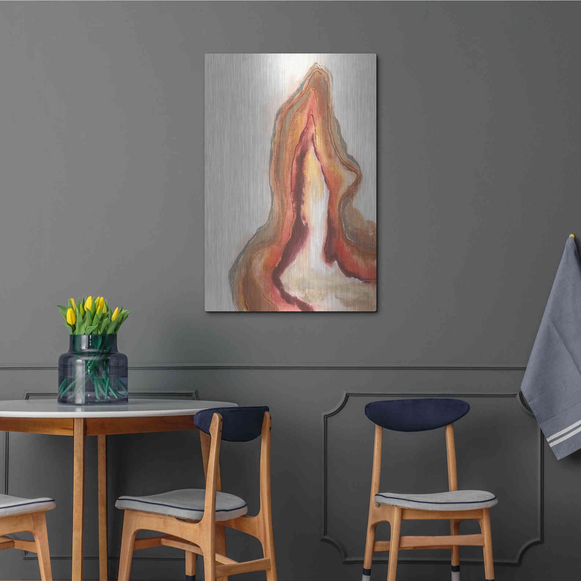 Luxe Metal Art 'Watercolor Geode VI' by Chris Paschke, Metal Wall Art,24x36