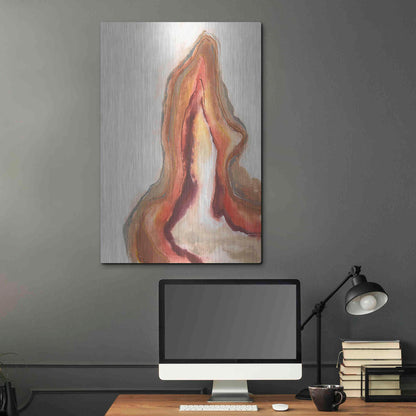 Luxe Metal Art 'Watercolor Geode VI' by Chris Paschke, Metal Wall Art,24x36