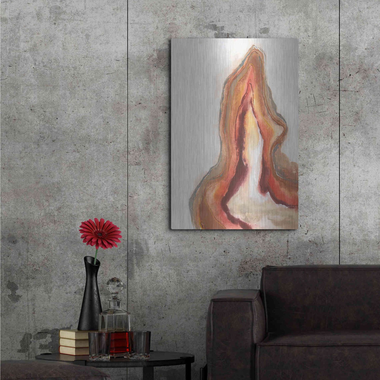 Luxe Metal Art 'Watercolor Geode VI' by Chris Paschke, Metal Wall Art,24x36