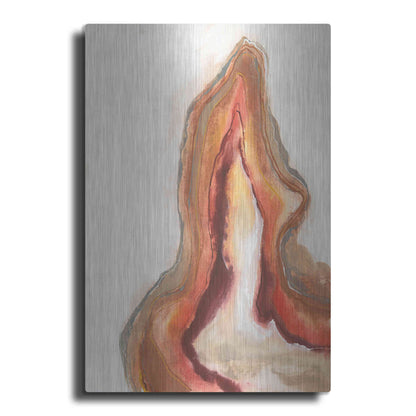 Luxe Metal Art 'Watercolor Geode VI' by Chris Paschke, Metal Wall Art