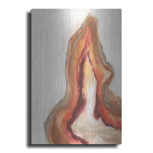 Luxe Metal Art 'Watercolor Geode VI' by Chris Paschke, Metal Wall Art