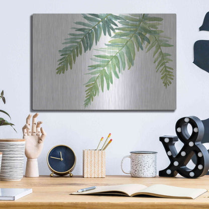 Luxe Metal Art 'Ferns I' by Chris Paschke, Metal Wall Art,16x12