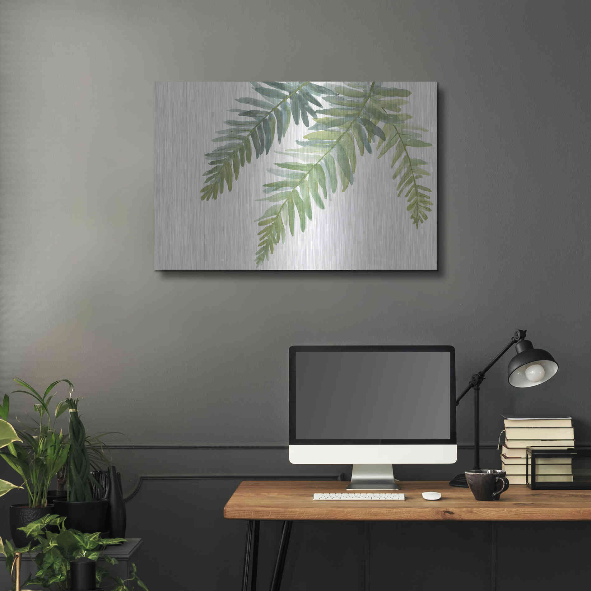 Luxe Metal Art 'Ferns I' by Chris Paschke, Metal Wall Art,36x24