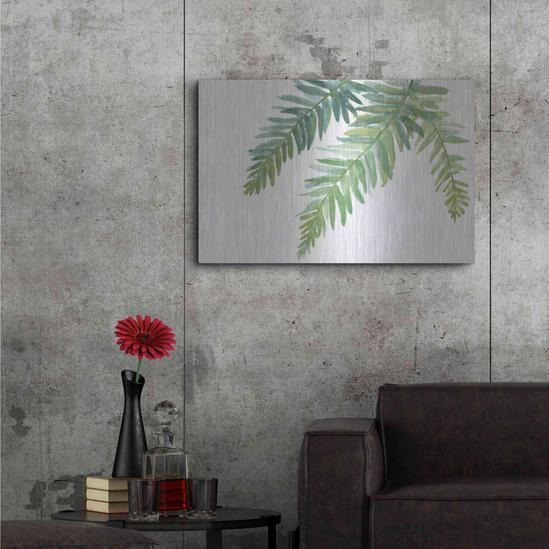 Luxe Metal Art 'Ferns I' by Chris Paschke, Metal Wall Art,36x24