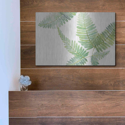 Luxe Metal Art 'Ferns II' by Chris Paschke, Metal Wall Art,16x12
