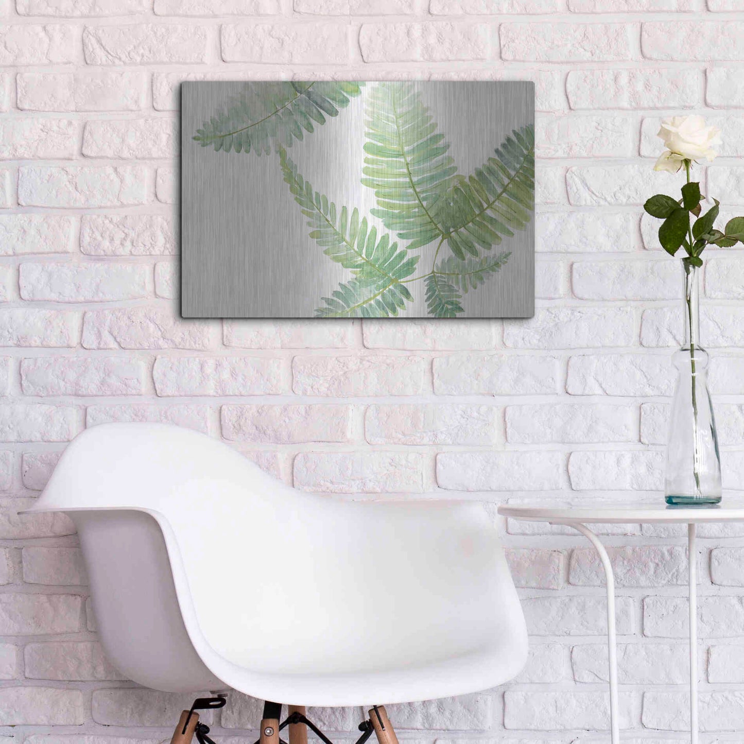Luxe Metal Art 'Ferns II' by Chris Paschke, Metal Wall Art,24x16
