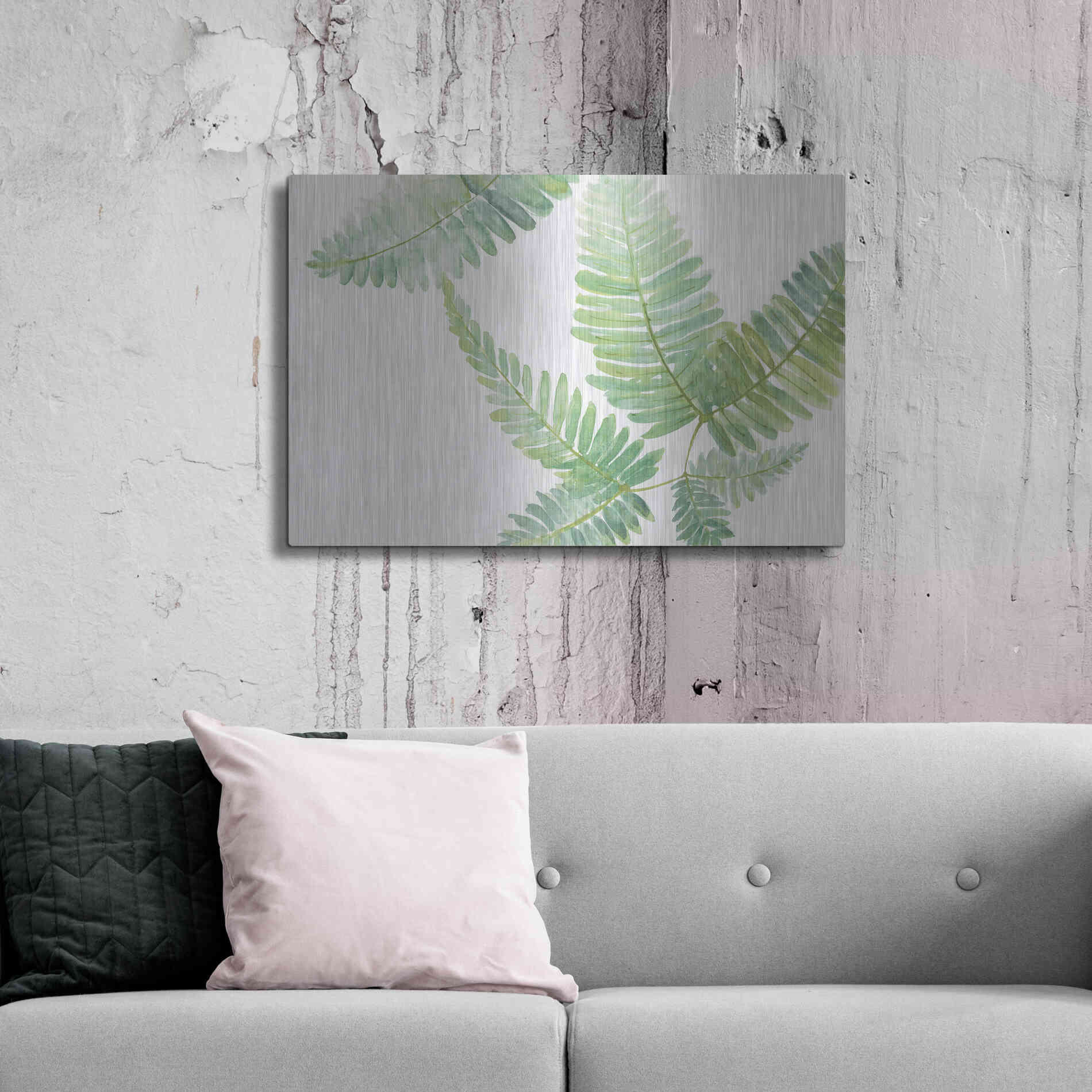 Luxe Metal Art 'Ferns II' by Chris Paschke, Metal Wall Art,36x24