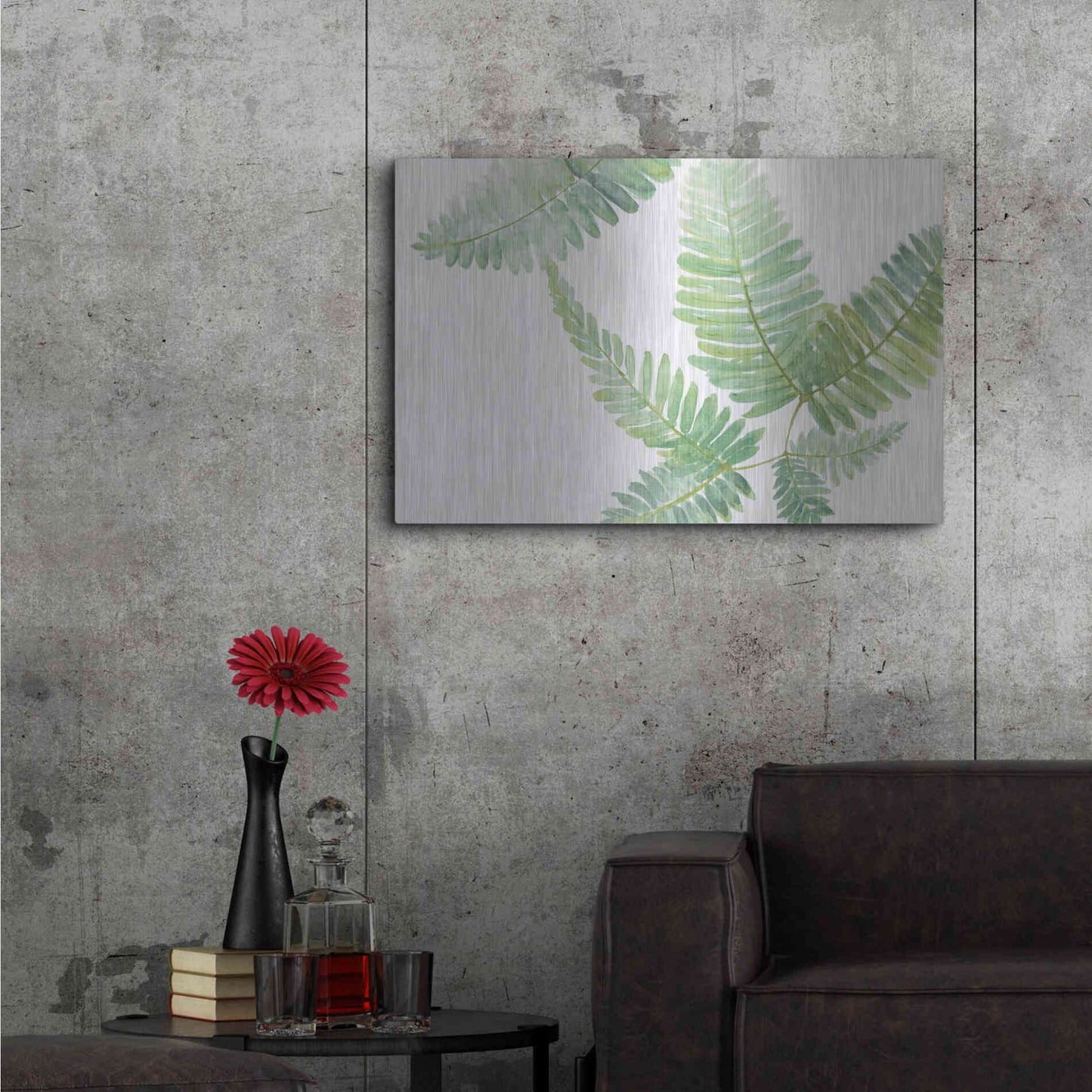 Luxe Metal Art 'Ferns II' by Chris Paschke, Metal Wall Art,36x24