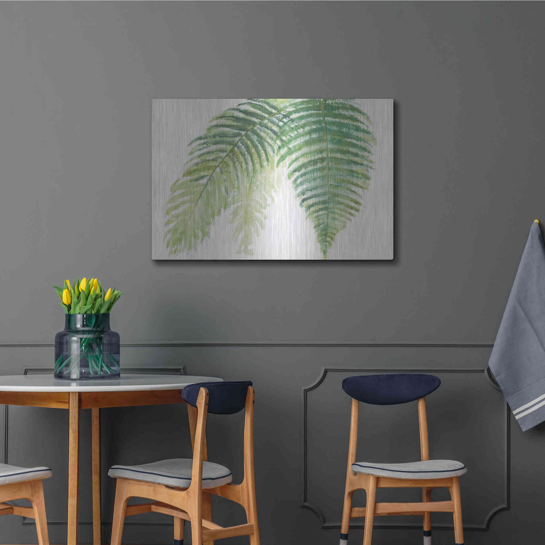 Luxe Metal Art 'Ferns III' by Chris Paschke, Metal Wall Art,36x24