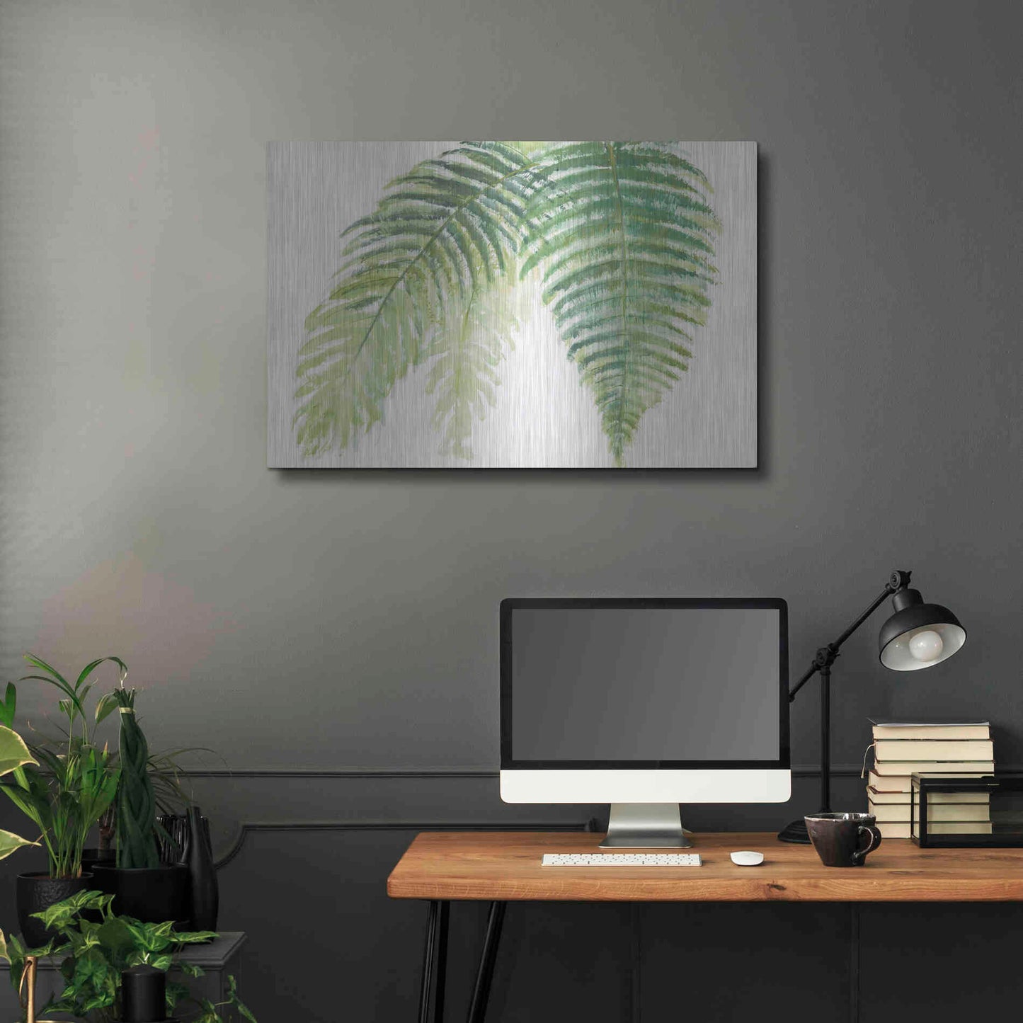 Luxe Metal Art 'Ferns III' by Chris Paschke, Metal Wall Art,36x24
