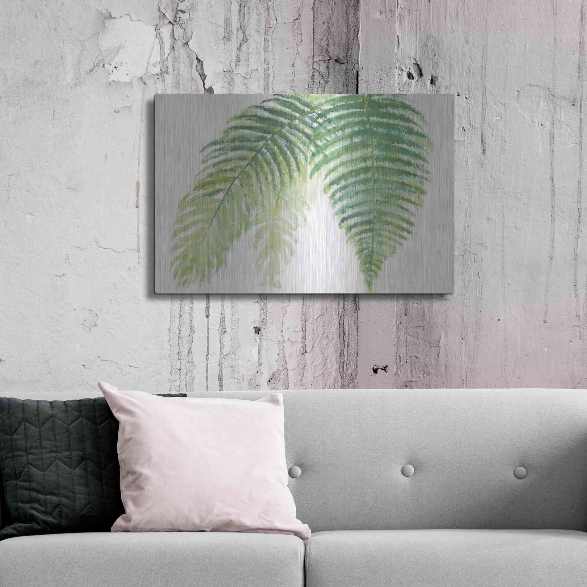 Luxe Metal Art 'Ferns III' by Chris Paschke, Metal Wall Art,36x24