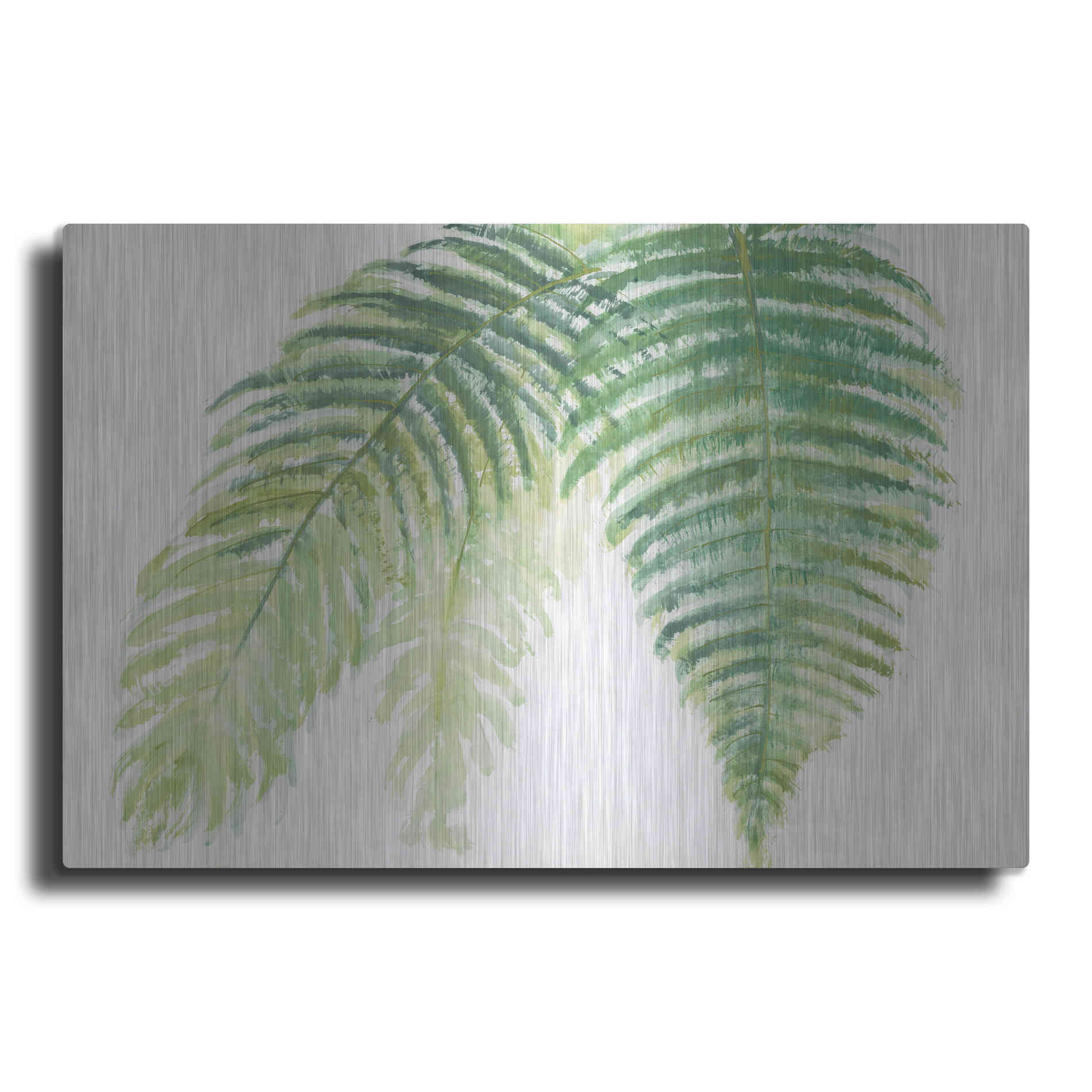 Luxe Metal Art 'Ferns III' by Chris Paschke, Metal Wall Art