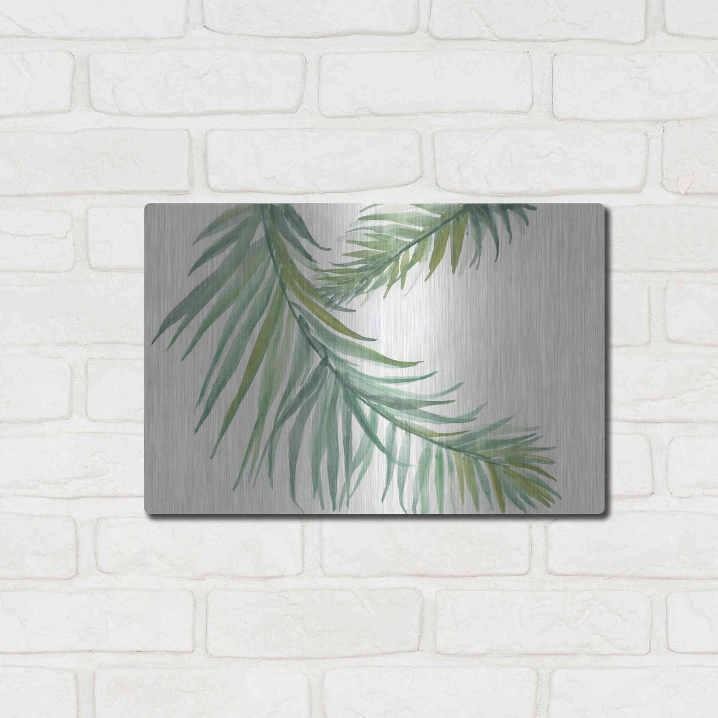 Luxe Metal Art 'Ferns IV' by Chris Paschke, Metal Wall Art,16x12