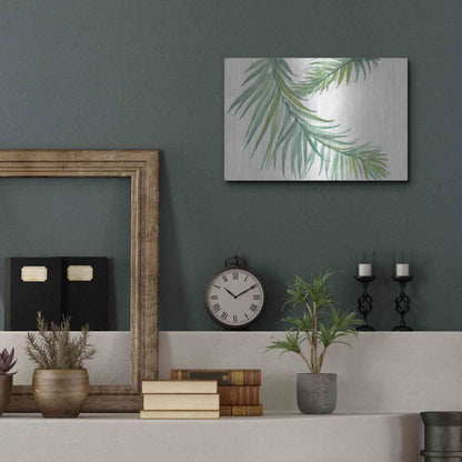 Luxe Metal Art 'Ferns IV' by Chris Paschke, Metal Wall Art,16x12