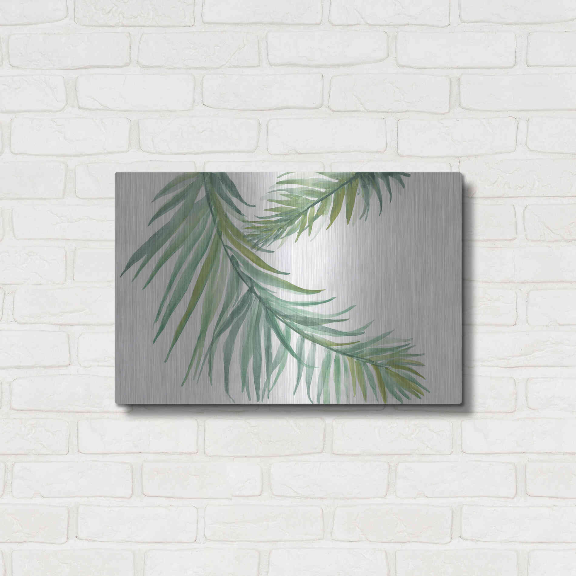 Luxe Metal Art 'Ferns IV' by Chris Paschke, Metal Wall Art,24x16