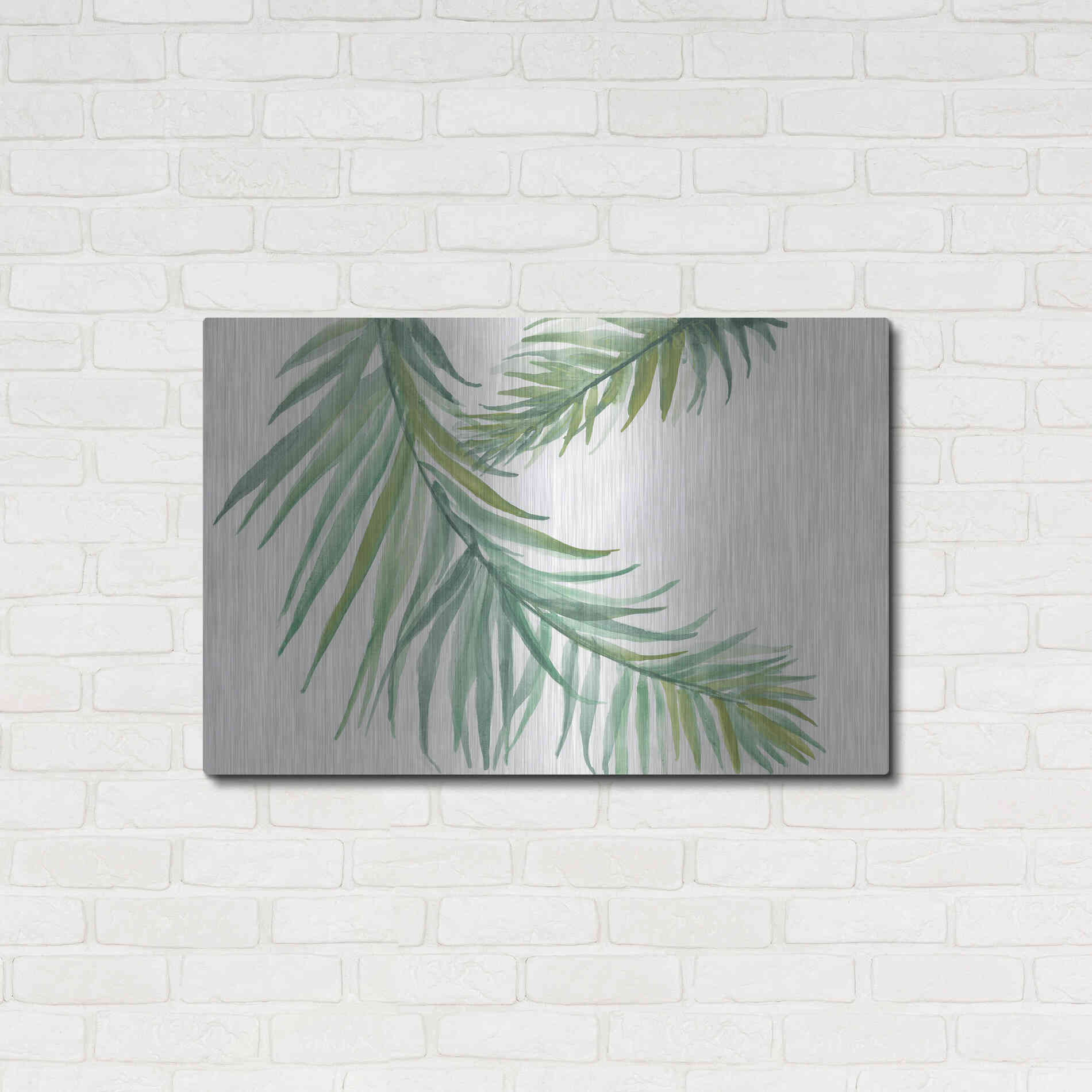 Luxe Metal Art 'Ferns IV' by Chris Paschke, Metal Wall Art,36x24