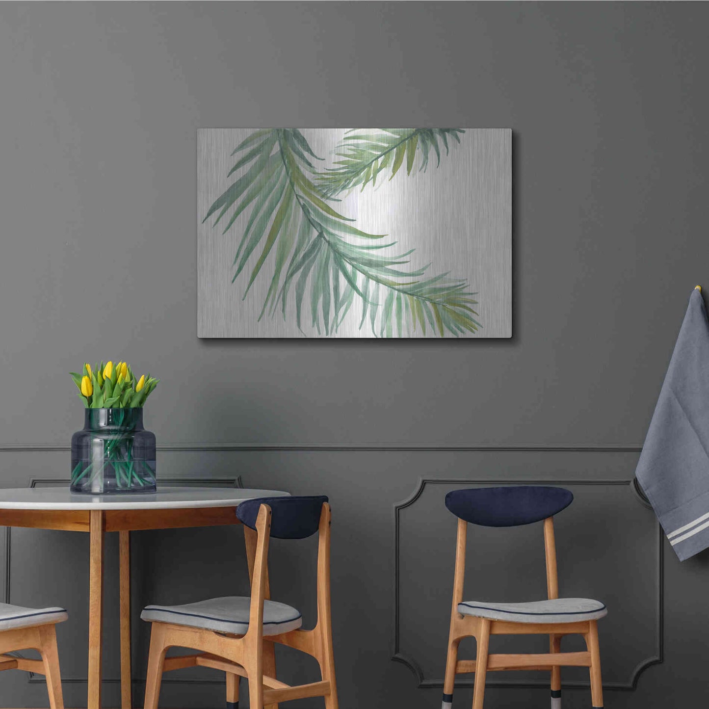 Luxe Metal Art 'Ferns IV' by Chris Paschke, Metal Wall Art,36x24